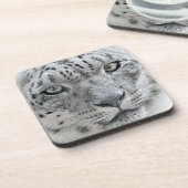 Exotische Weißschneeleopard Untersetzer (Linke Seite)