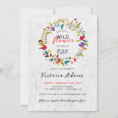 Exotische Wildblume Wreath Birthday Einladung (Vorderseite)