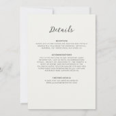 Exotische Wildblume Wreath Wedding Einladung (Rückseite)