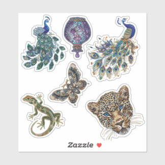 Exotische Wildtier-Diamant-Kunst Aufkleberblatt Aufkleber