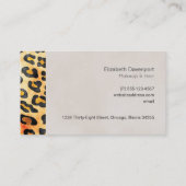 Exotische Wildtierhaut Visitenkarte (Rückseite)