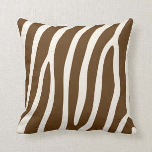 Exotische Zebra-Streifen in Brown Kissen