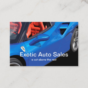 Exotischer Autohaus-Sportwagen Visitenkarte