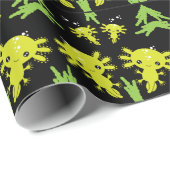 Exotischer Axolotl-Salamander Geschenkpapier (Rolleneckpunkt)