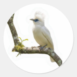 Exotischer Bali-Star-Vogel Kulturelles Erbe Aufkle Runder Aufkleber