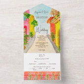 Exotischer Bird Lush Garden Hochzeit All In One Einladung (Innen Boden)