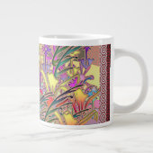 Exotischer Blumengarten dekorativ Jumbo-Tasse (Rechts)