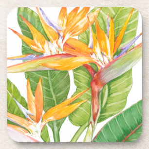 Exotischer BlumenWatercolor Untersetzer
