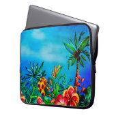 Exotischer bunter Blumen-Dschungel - Aloha Laptopschutzhülle (Vorderseite Links)