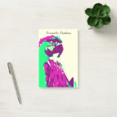 Exotischer bunter Papageien-Neonvogel Post-it Klebezettel (Büro)