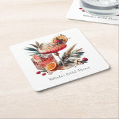 Exotischer Cocktail Rechteckiger Pappuntersetzer (angewinkelt)