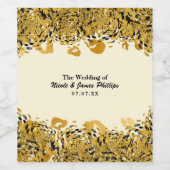 Exotischer Dschungel Chic Leopard Wein Weinetikett (Einzelnes Label)