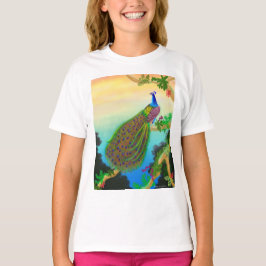 Exotischer grüner Pfau-T - Shirt