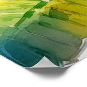 Exotischer Hawaiianischer Plumeria-Baum Poster (Ecke)