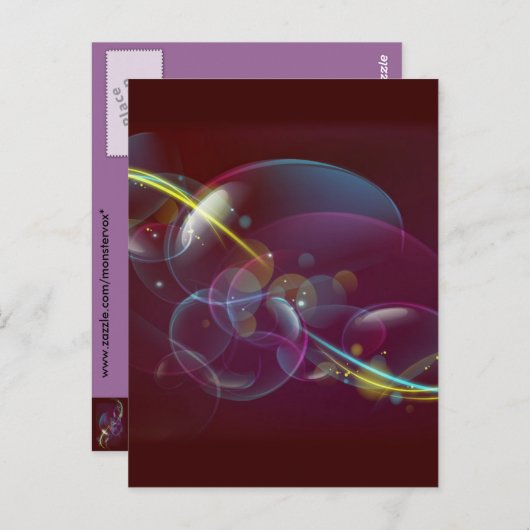 Exotischer Hintergrund Postkarte (Vorne/Hinten)