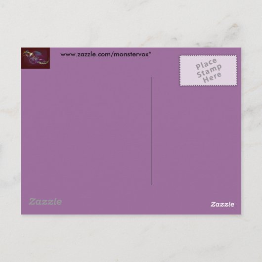 Exotischer Hintergrund Postkarte (Rückseite)