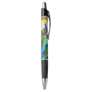 Exotischer indischer blauer Pfau-Stift Kugelschreiber