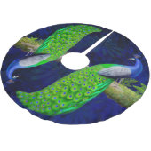 Exotischer indischer blauer polyester weihnachtsbaumdecke (Schrägansicht)