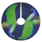 Exotischer indischer blauer polyester weihnachtsbaumdecke (Vorderseite)