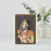 EXOTISCHER INDISCHER DRUCK VINTAGE MALERIE POSTKARTE (Stehend Vorderseite)