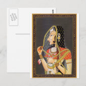 EXOTISCHER INDISCHER DRUCK VINTAGE MALERIE POSTKARTE (Vorne/Hinten)