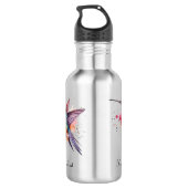 Exotischer Kolibri Edelstahlflasche (Rückseite)