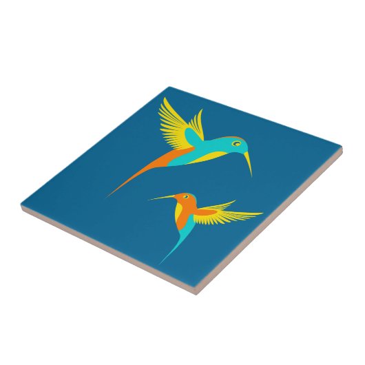 Exotischer Kolibri Fliese (Seite)