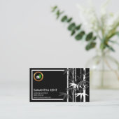 Exotischer kreativer schwarzer visitenkarte (Stehend Vorderseite)