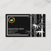 Exotischer kreativer schwarzer visitenkarte (Vorderseite)