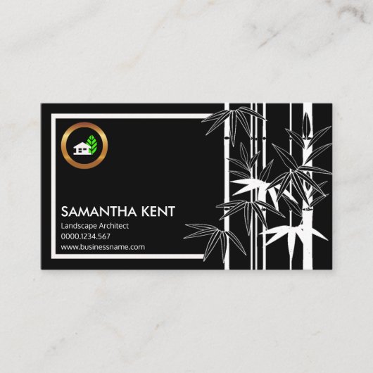 Exotischer kreativer schwarzer visitenkarte (Vorderseite)