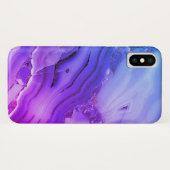 Exotischer Lila Marmor Case-Mate iPhone Hülle (Rückseite (Horizontal))