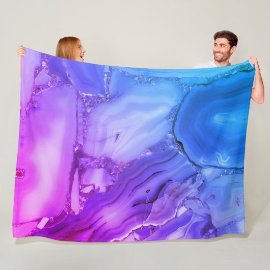Exotischer Lila Marmor Fleecedecke (Beispiel)
