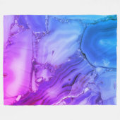 Exotischer Lila Marmor Fleecedecke (Vorderseite (Horizontal))