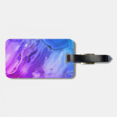 Exotischer Lila Marmor Gepäckanhänger (Rückseite horizontal)