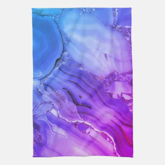Exotischer Lila Marmor Geschirrtuch (Vertikal)