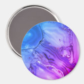 Exotischer Lila Marmor Magnet (Vorderseite/Rückseite)