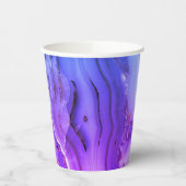 Exotischer Lila Marmor Pappbecher (Links)