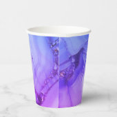 Exotischer Lila Marmor Pappbecher (Rechts)