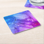 Exotischer Lila Marmor Rechteckiger Pappuntersetzer (angewinkelt)