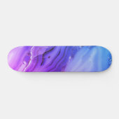 Exotischer Lila Marmor Skateboard (Horizontal)