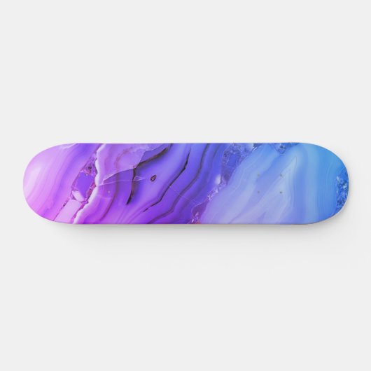 Exotischer Lila Marmor Skateboard (Horizontal)