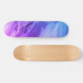 Exotischer Lila Marmor Skateboard (Horizontal)
