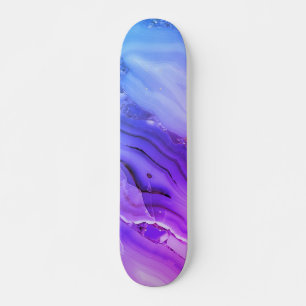 Exotischer Lila Marmor Skateboard
