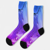Exotischer Lila Marmor Socken (Linkes Detail)