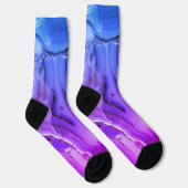Exotischer Lila Marmor Socken (Rechts)