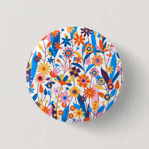 Exotischer mehrfarbiger Blumenhintergrund-32939 Button