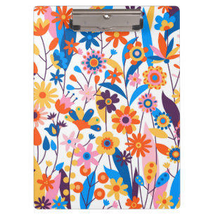 Exotischer mehrfarbiger Blumenhintergrund-32939 Klemmbrett