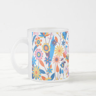 Exotischer mehrfarbiger Blumenhintergrund-32939 Mattglastasse