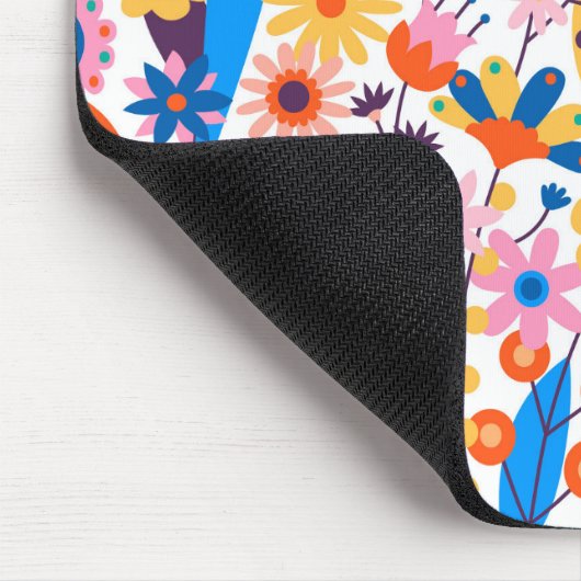 Exotischer mehrfarbiger Blumenhintergrund-32939 Mousepad (Ecke)