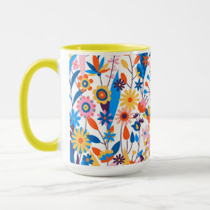 Exotischer mehrfarbiger Blumenhintergrund-32939 Tasse